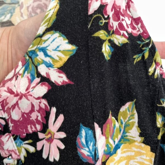 TORRID 1 Plus Size Super Soft Scoop Neck Button Front Fit and Flare Tank Floral - Picture 9 of 14